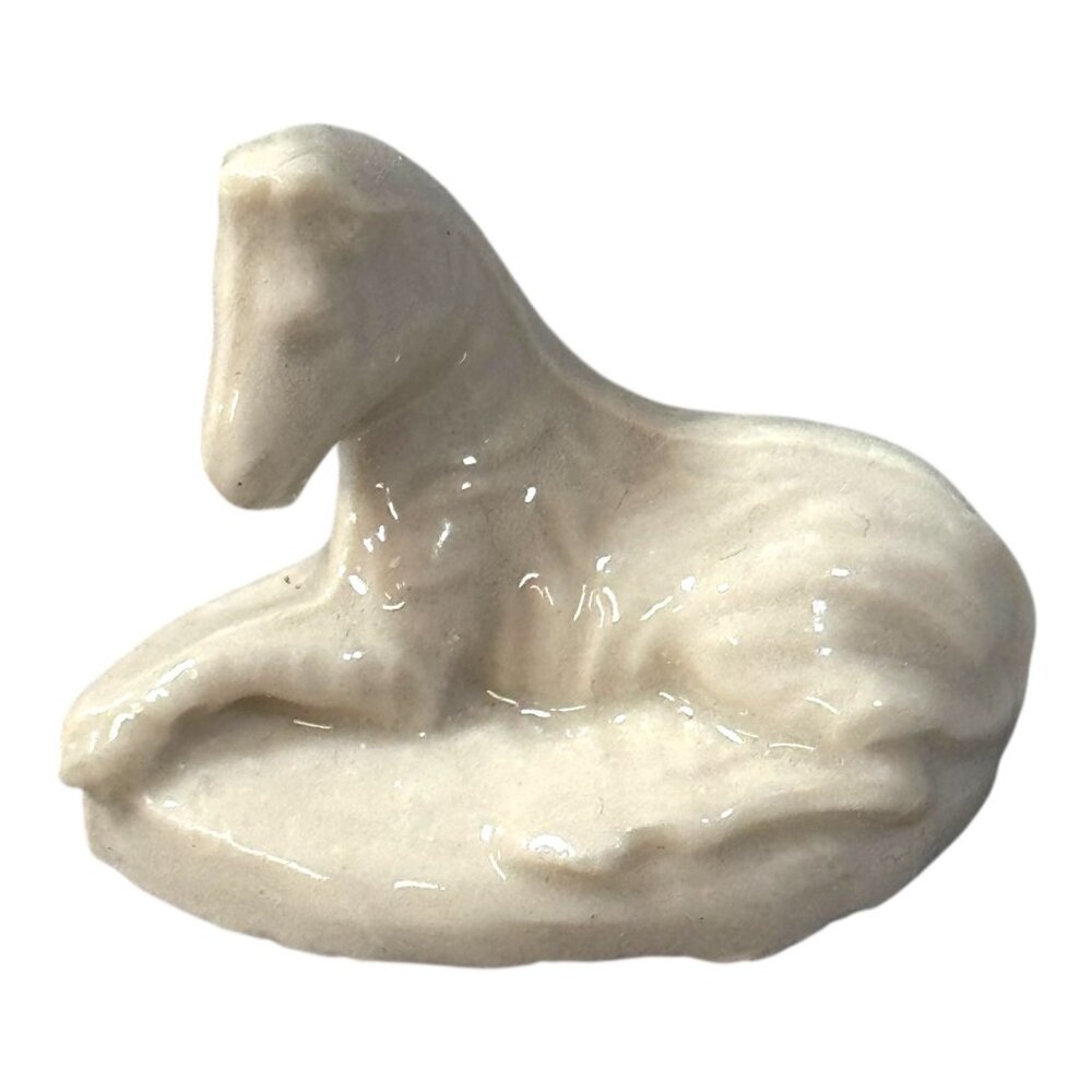 Wade whimsy figurine England Tea rose White Horse Colt Vintage Miniature Mini
